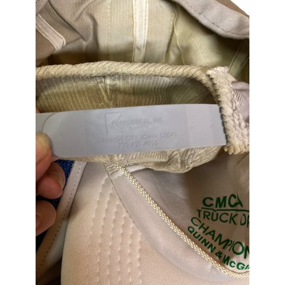 AS IS Texaco embroidered trucker hat corduroy adjustable - Picture 4 of 4